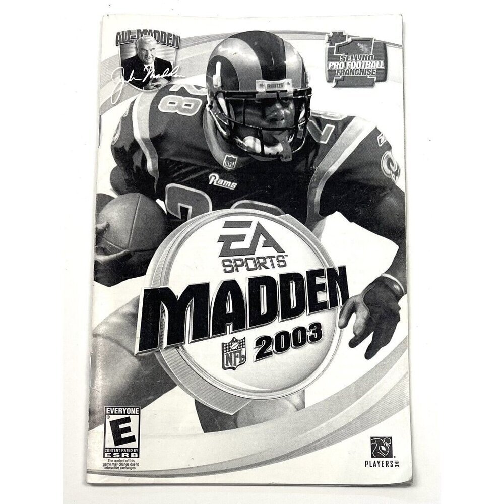 EA Sports Madden 2003 PC Game USER'S MANUAL ONLY *No Game Included* EUC